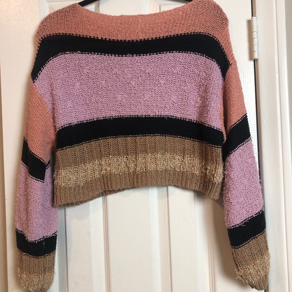 Urban Outfitters Cropped Knit striped sweater - Picture 2 of 3